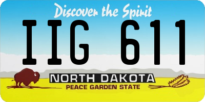ND license plate IIG611