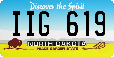 ND license plate IIG619