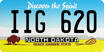 ND license plate IIG620