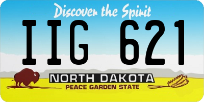 ND license plate IIG621