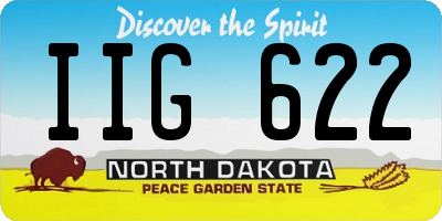 ND license plate IIG622