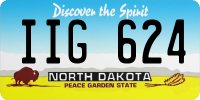 ND license plate IIG624