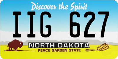 ND license plate IIG627