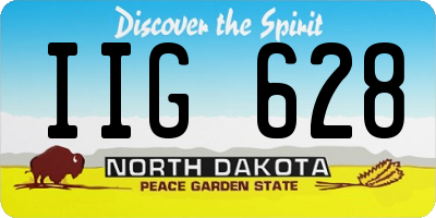 ND license plate IIG628