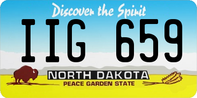 ND license plate IIG659