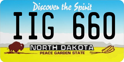 ND license plate IIG660