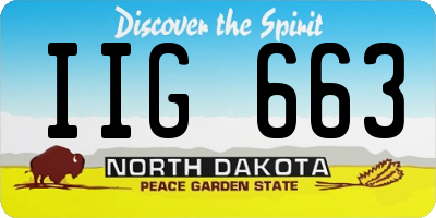 ND license plate IIG663
