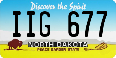 ND license plate IIG677