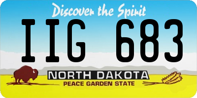 ND license plate IIG683