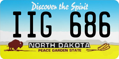 ND license plate IIG686