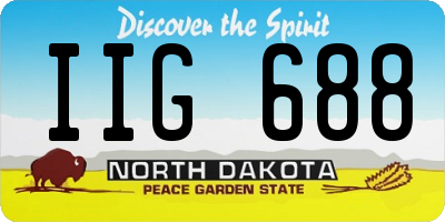 ND license plate IIG688