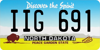 ND license plate IIG691