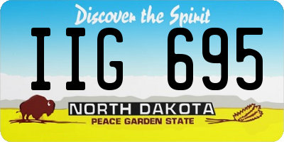 ND license plate IIG695