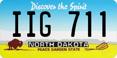 ND license plate IIG711