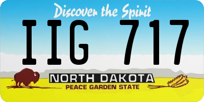 ND license plate IIG717