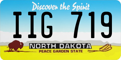 ND license plate IIG719