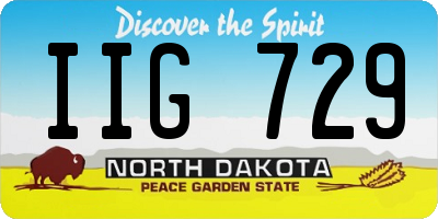 ND license plate IIG729
