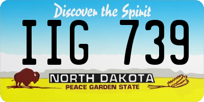 ND license plate IIG739