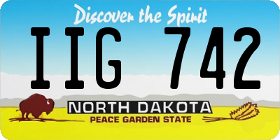 ND license plate IIG742