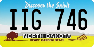 ND license plate IIG746
