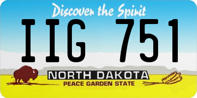 ND license plate IIG751