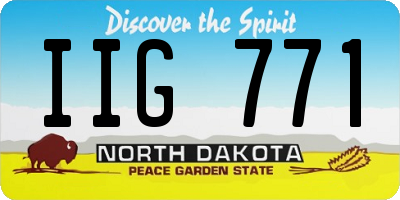 ND license plate IIG771