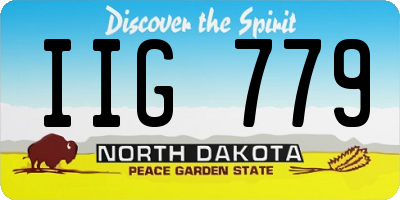 ND license plate IIG779