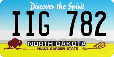ND license plate IIG782