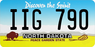 ND license plate IIG790