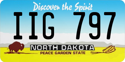ND license plate IIG797