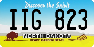 ND license plate IIG823