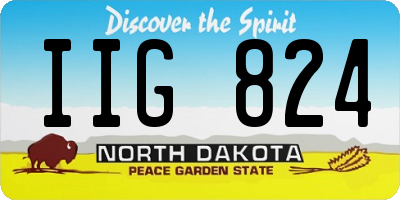 ND license plate IIG824