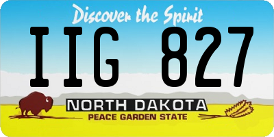 ND license plate IIG827