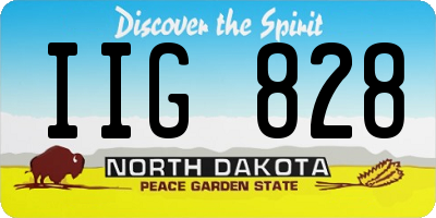 ND license plate IIG828