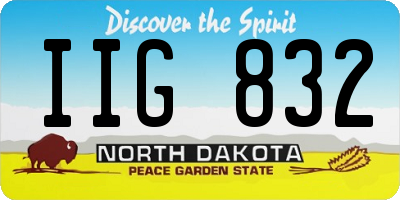 ND license plate IIG832
