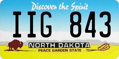 ND license plate IIG843