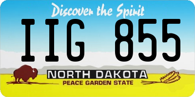 ND license plate IIG855