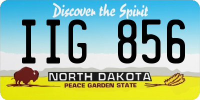 ND license plate IIG856