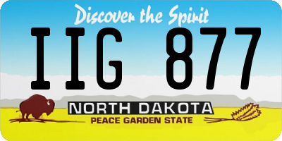 ND license plate IIG877