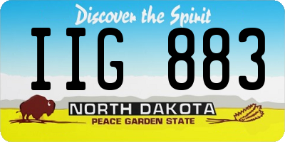 ND license plate IIG883