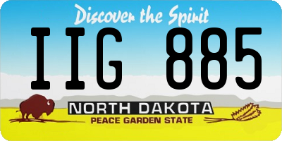 ND license plate IIG885