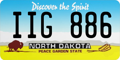 ND license plate IIG886