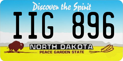 ND license plate IIG896