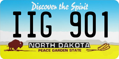 ND license plate IIG901