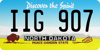 ND license plate IIG907