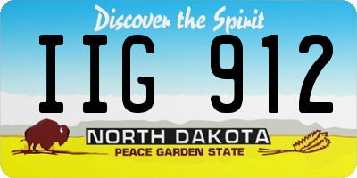 ND license plate IIG912