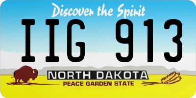 ND license plate IIG913