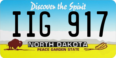 ND license plate IIG917