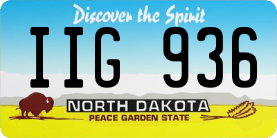 ND license plate IIG936