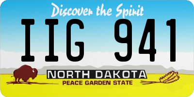 ND license plate IIG941